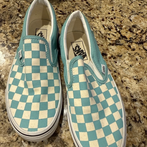 blue checkered slip on vans - Picture 1 of 3